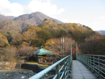 西丹沢自然教室の横の吊り橋