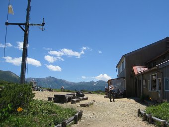 太郎平小屋と水晶岳