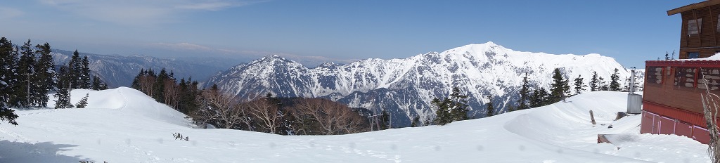 西穂山荘から　白山～笠ヶ岳